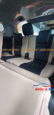 Xe Innova 2017 bọc giả da simili Malaysia phối kem đen