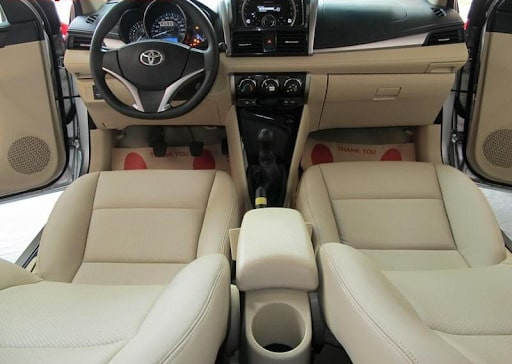 Mẫu bọc ghế da Toyota Vios 2018 sau khi được bọc