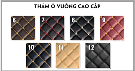 Thảm lót sàn ô tô 6d TPHCM ô vuông cao cấp